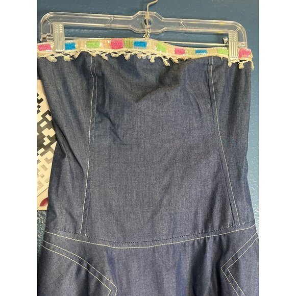 Strapless Asymmetrical Maxi Dress By In Love Paris - Picture 3 of 13